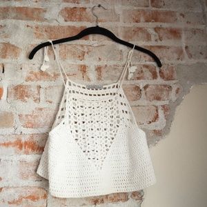 Charlotte Russe Crochet Knit Tank